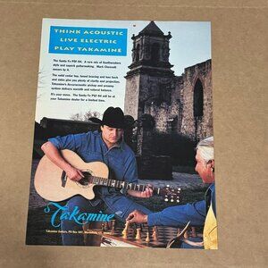 Mark Chesnutt - Takamine Guitars - 1994 Print Advertisement